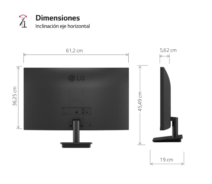 MONITOR 27" BORDERLESS 100HZ LED FHD LG - Imagen 2