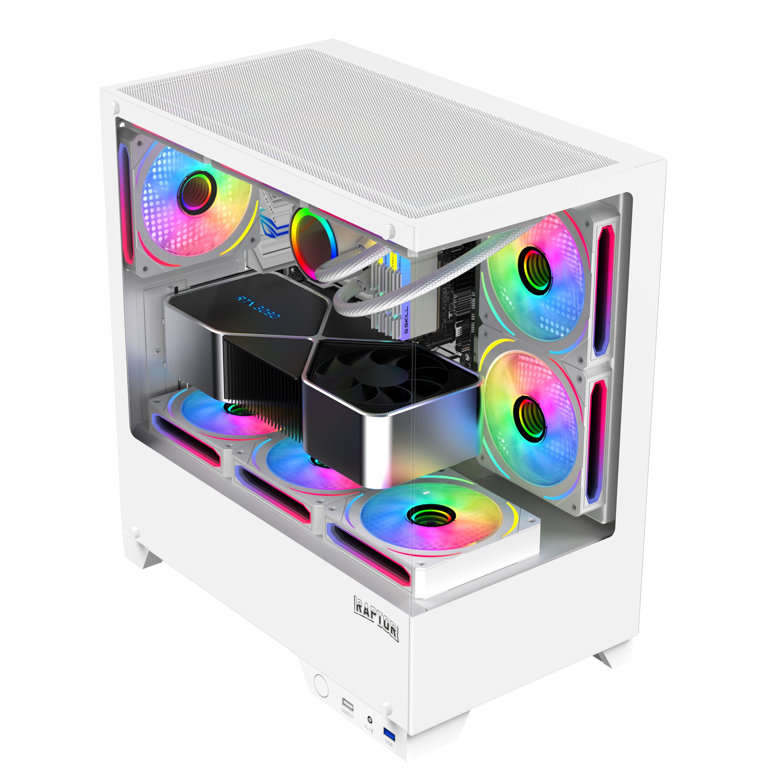 GABINETE THUNDER STRIKE MT RAPTOR BLANCO - Imagen 2